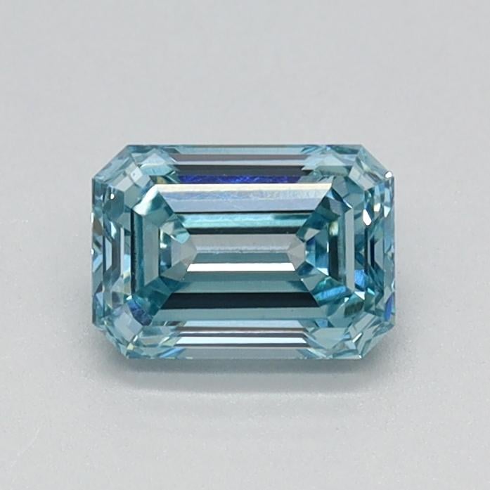 0.52 Ct. Fancy Intense Blue Emerald Lab Grown Diamond