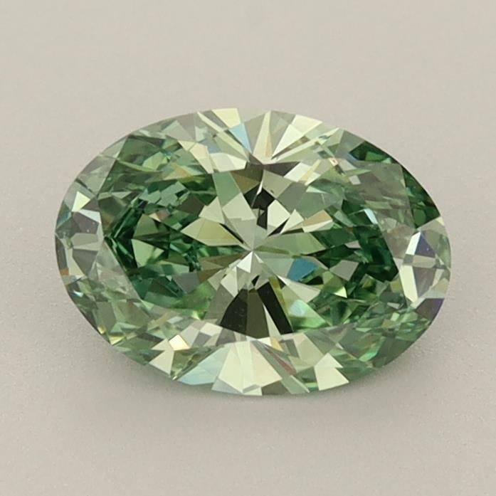 1.00 Ct. Fancy Vivid Green Oval Lab Grown Diamond
