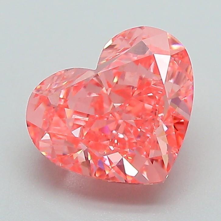 2.18 Ct. Fancy Vivid Pink Heart Lab Grown Diamond