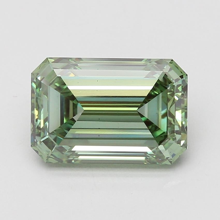 5.10 Ct. Fancy Vivid Green Emerald Lab Grown Diamond