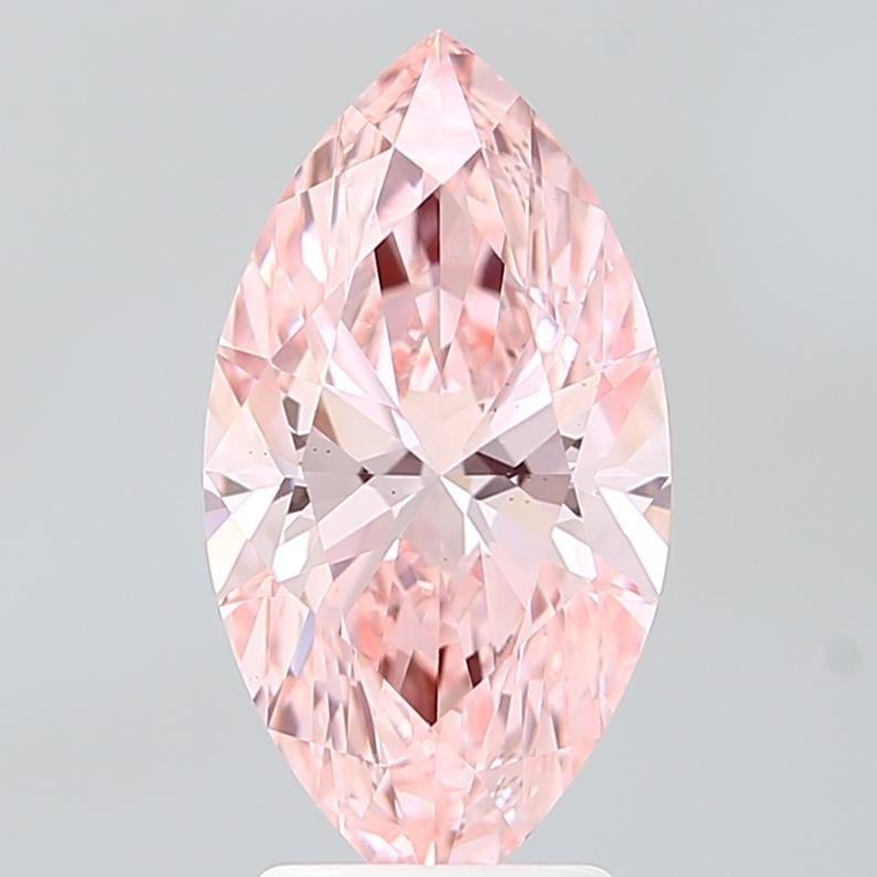2.90 Ct. Fancy Vivid Pink Marquise Lab Grown Diamond