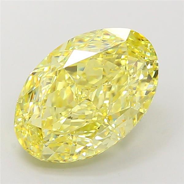 5.10 Ct. Fancy Intense Yellow Oval Lab Grown Diamond