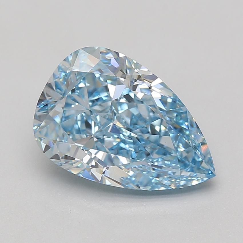 4.04 Ct. Fancy Vivid Blue Pear Lab Grown Diamond