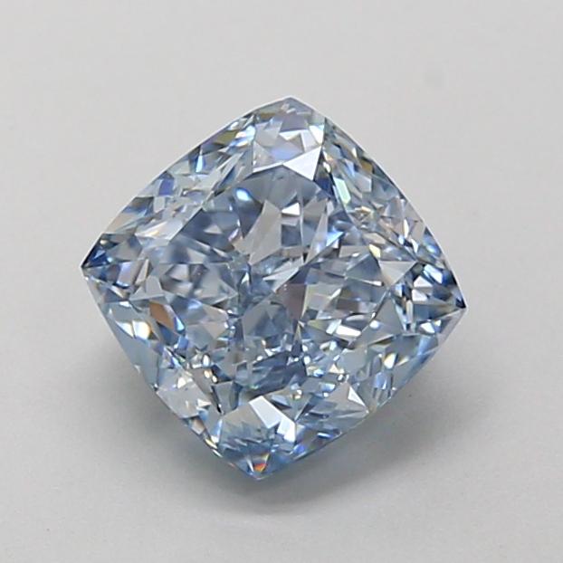 1.74 Ct. Fancy Vivid  Blue Cushion Lab Grown Diamond