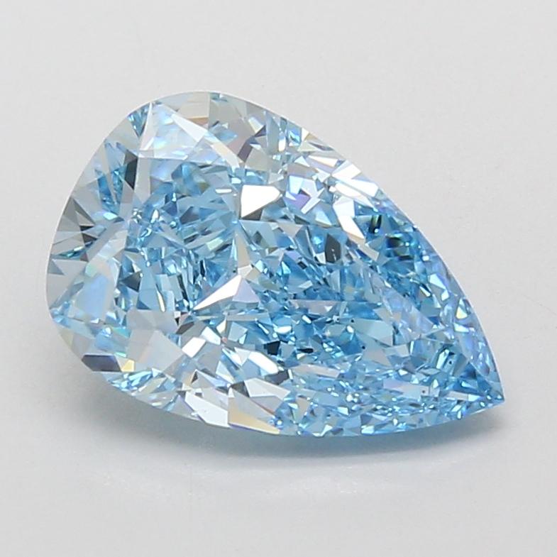 3.00 Ct. Fancy Vivid Blue Pear Lab Grown Diamond