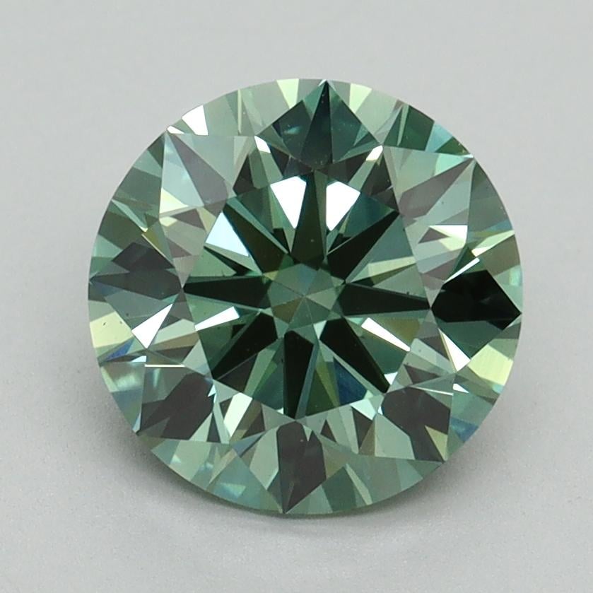 2.11 Ct. Fancy Vivid Green Round Lab Grown Diamond