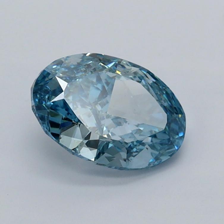 1.02 Ct. Fancy Vivid  Blue Oval Lab Grown Diamond