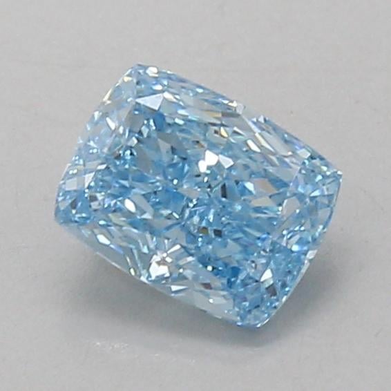 1.01 Ct. Fancy Vivid Blue Cushion Lab Grown Diamond
