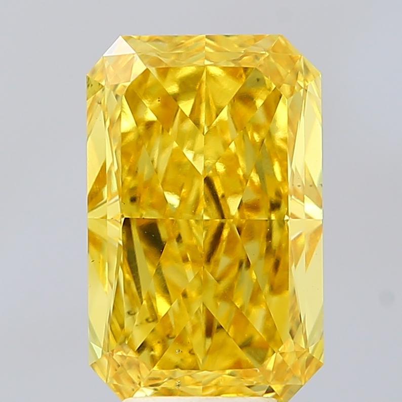 5.17 Ct. Fancy Vivid  Yellow Radiant Lab Grown Diamond