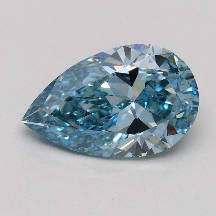 1.51 Ct. Fancy Vivid Blue Pear Lab Grown Diamond