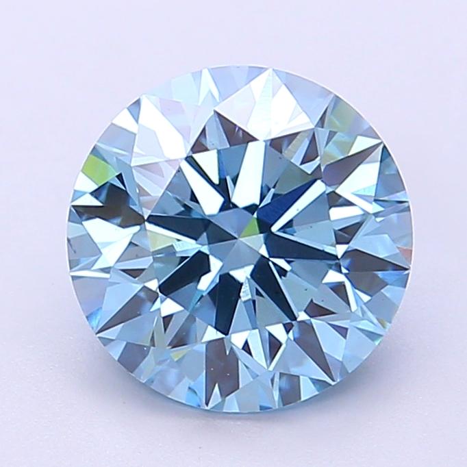 2.52 Ct. Fancy Vivid New_Mst Blue Round Lab Grown Diamond