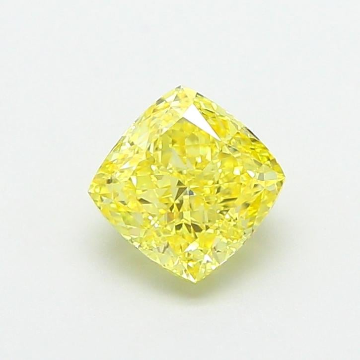 1.10 Ct. Fancy Intense  Yellow Cushion Lab Grown Diamond