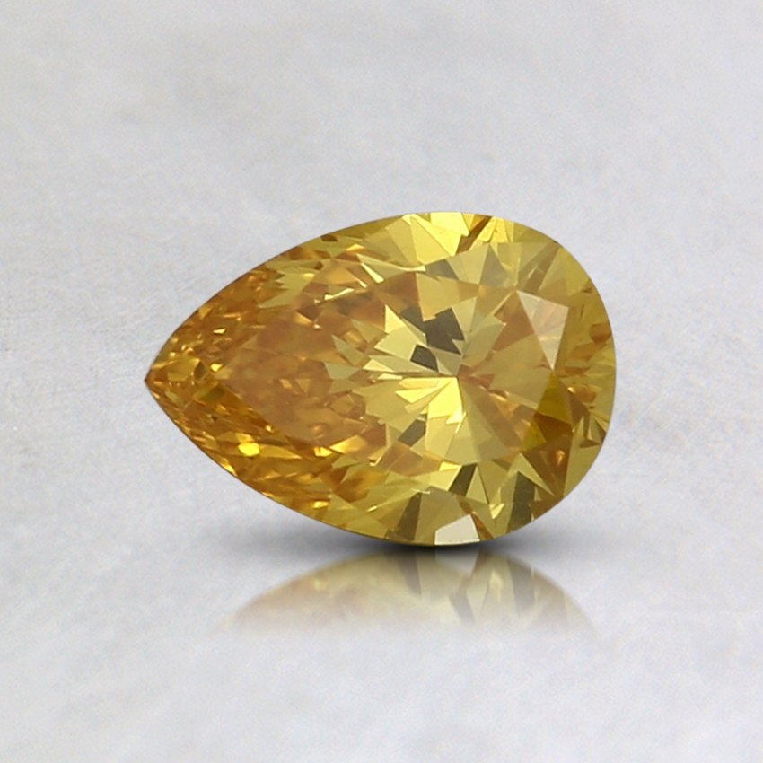 0.48 Ct. Fancy Intense Orange-Yellow Pear Lab Grown Diamond
