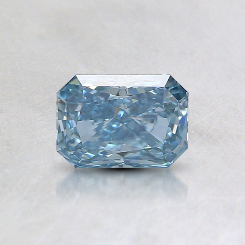 0.53 Ct. Fancy Intense Greenish Blue Radiant Lab Grown Diamond