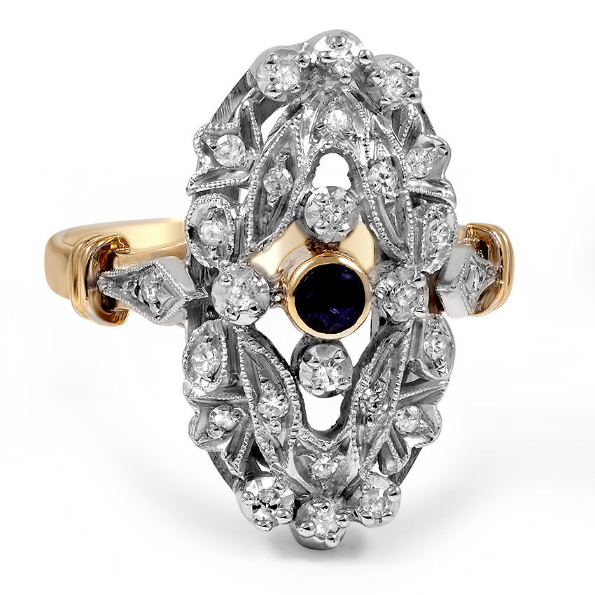 Art Nouveau Sapphire Vintage Ring