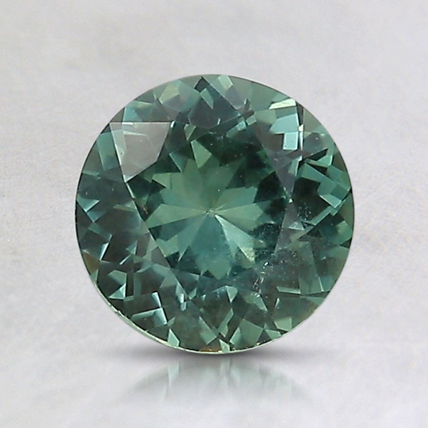 6.7x6.6mm Unheated Teal Round Montana Sapphire