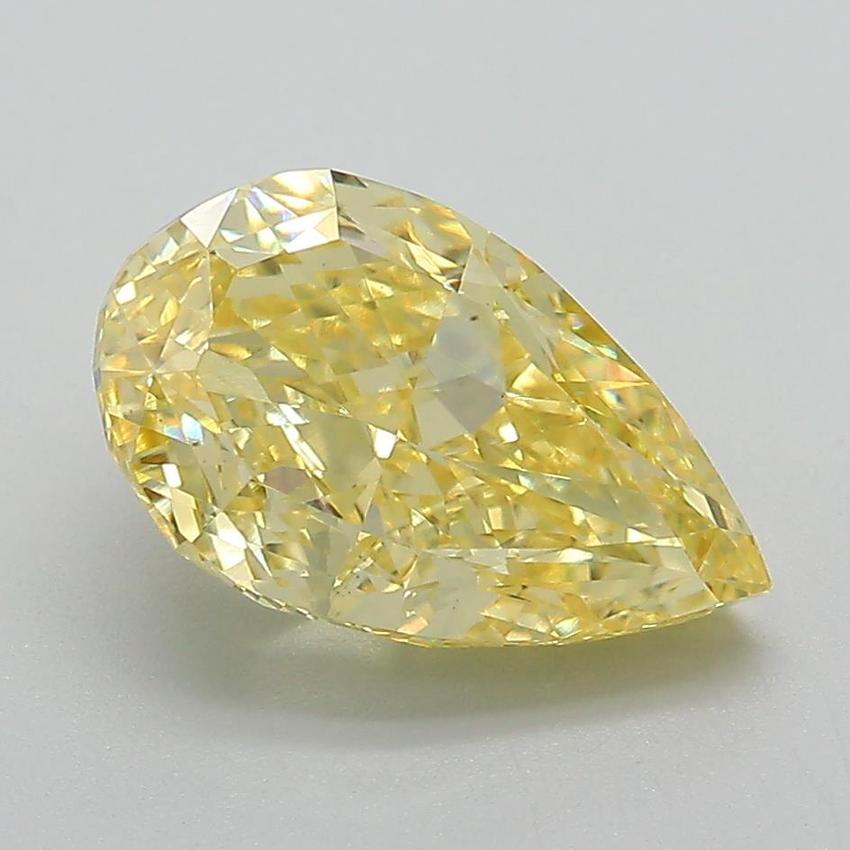 3.00 Ct. Fancy Intense Yellow Pear Lab Grown Diamond
