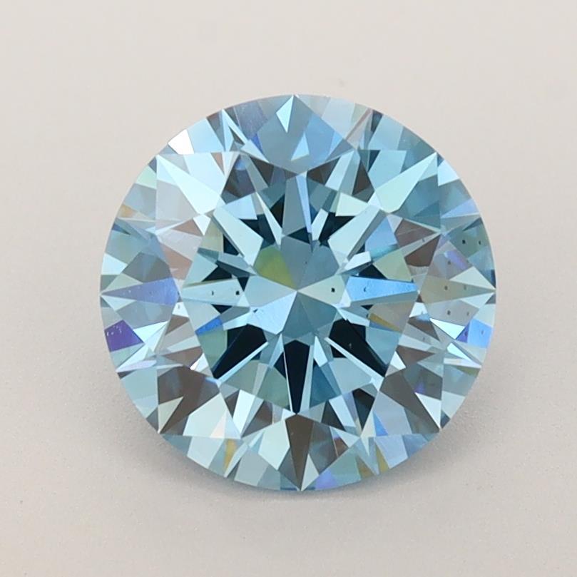 1.75 Ct. Fancy Vivid Blue Round Lab Grown Diamond