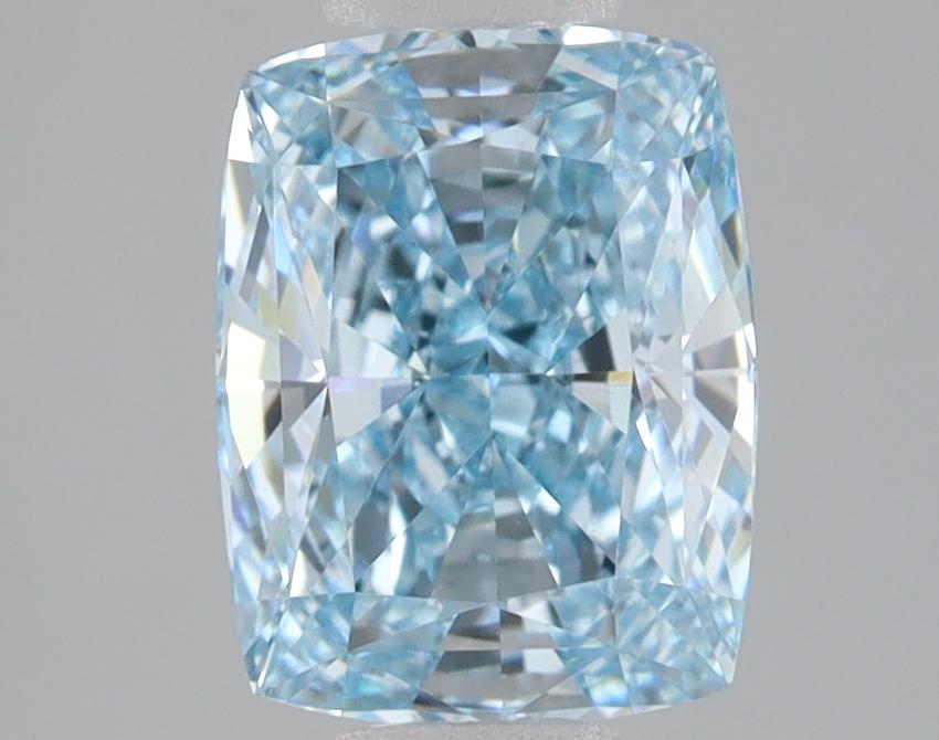 2.10 Ct. Fancy Intense Blue Cushion Lab Grown Diamond