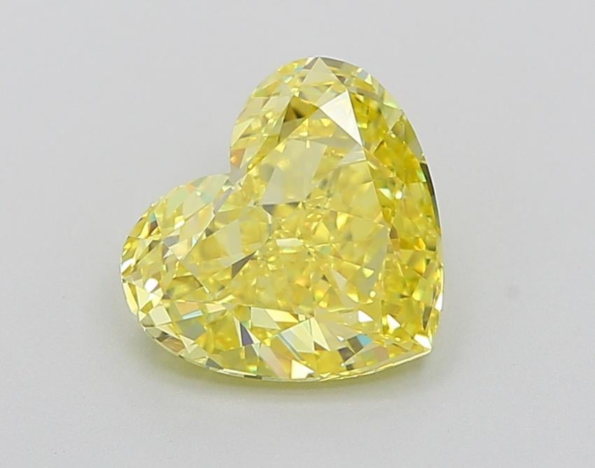 2.25 Ct. Fancy Vivid Yellow Heart Lab Grown Diamond