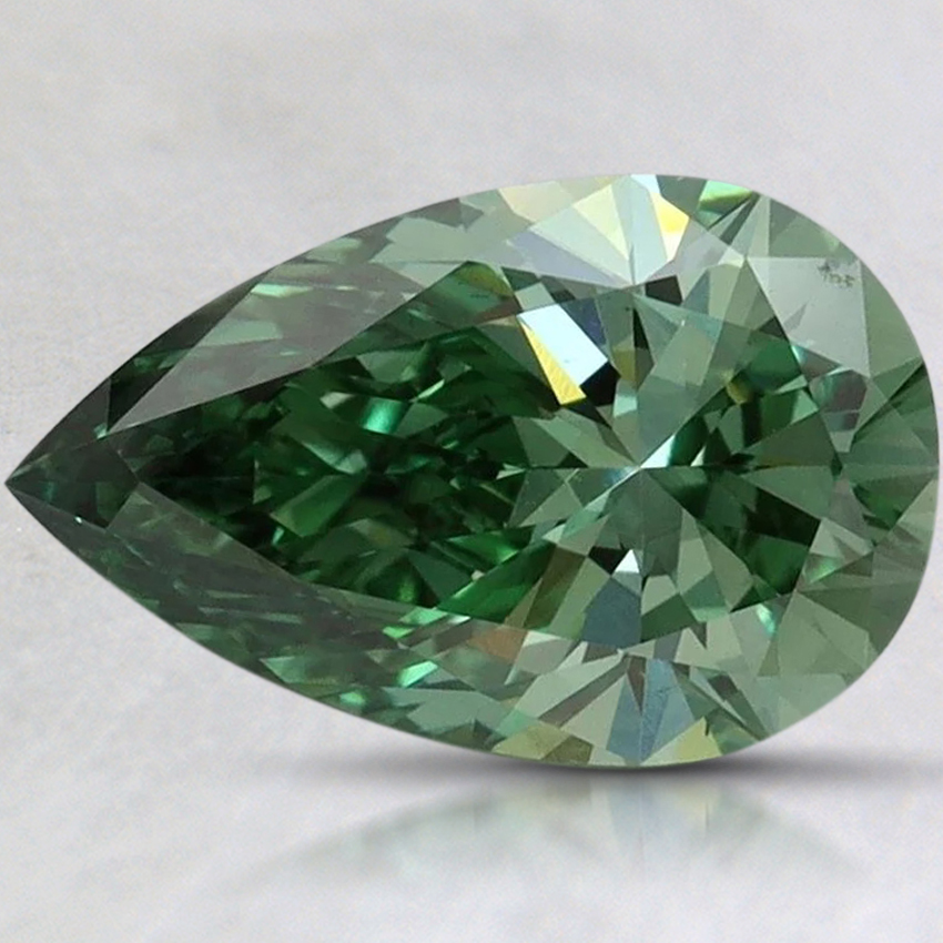 1.82 Ct. Fancy Vivid Pacific Green Pear Lab Grown Diamond