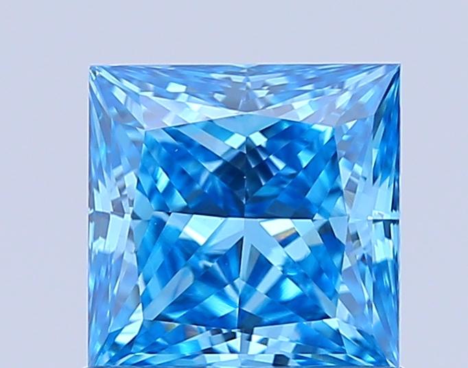 1.01 Ct. Fancy Vivid Blue Princess Lab Grown Diamond