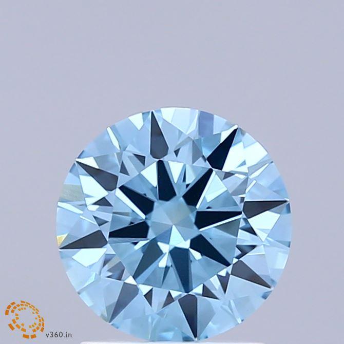 1.52 Ct. Fancy Vivid Blue Round Lab Grown Diamond