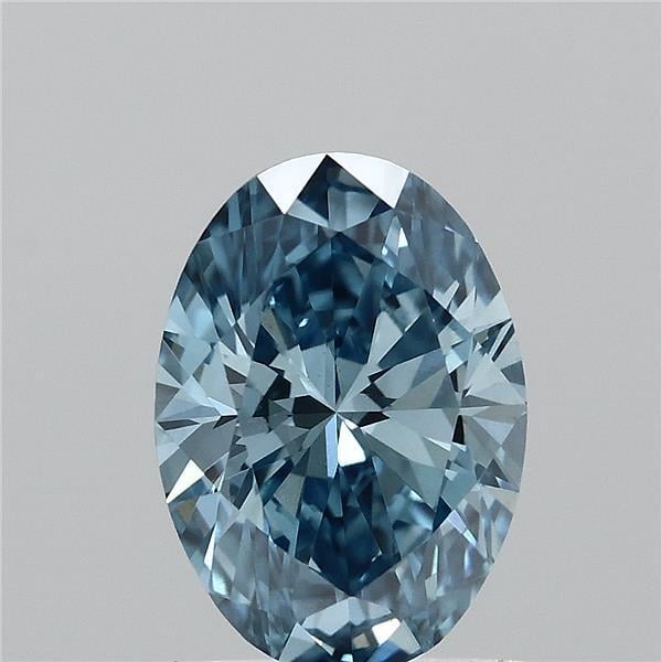 1.08 Ct. Fancy Vivid Blue Oval Lab Grown Diamond