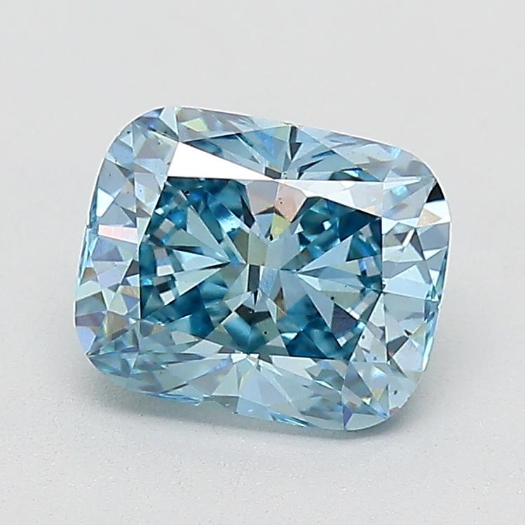 1.50 Ct. Fancy Vivid  Blue Cushion Lab Grown Diamond