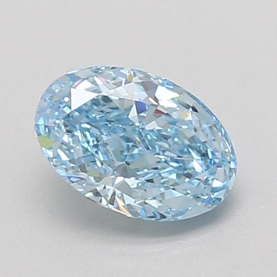 0.95 Ct. Fancy Vivid Blue Oval Lab Grown Diamond