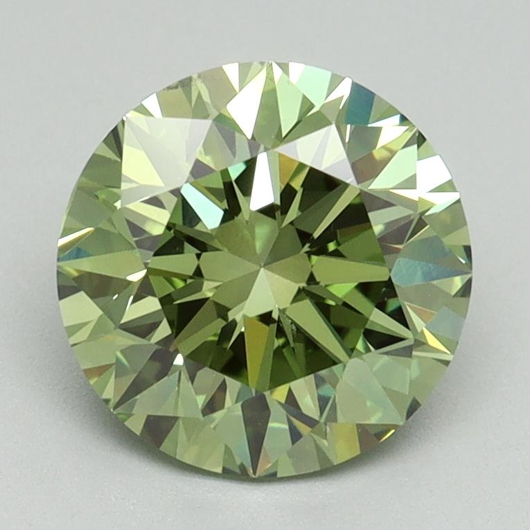 2.00 Ct. Fancy Vivid Green Round Lab Grown Diamond