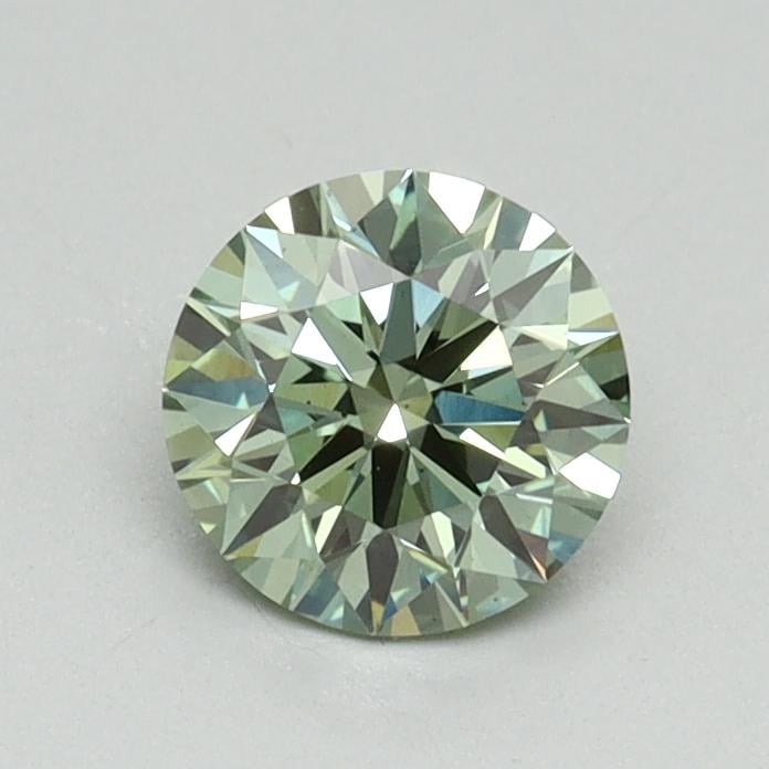 0.70 Ct. Fancy Vivid Green Round Lab Grown Diamond