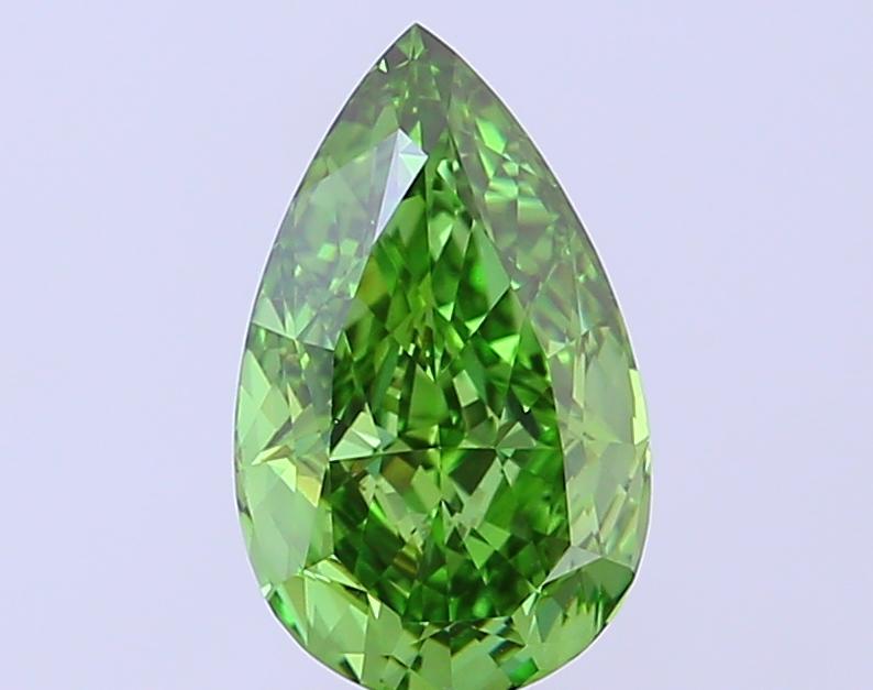 2.43 Ct. Fancy Vivid  Green Pear Lab Grown Diamond