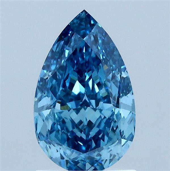 1.54 Ct. Fancy Vivid Blue Pear Lab Grown Diamond