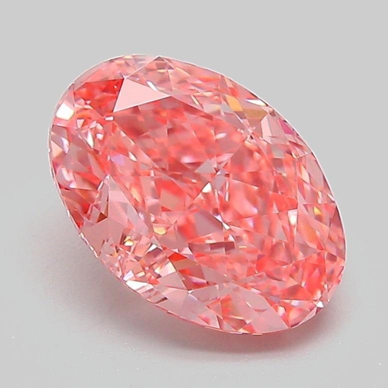 2.04 Ct. Fancy Vivid Pink Oval Lab Grown Diamond