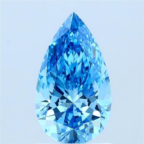 1.0 Ct. Fancy Vivid Blue Pear Lab Grown Diamond