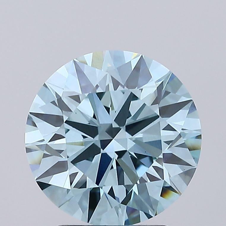 3.13 Ct. Fancy Intense Blue Round Lab Grown Diamond