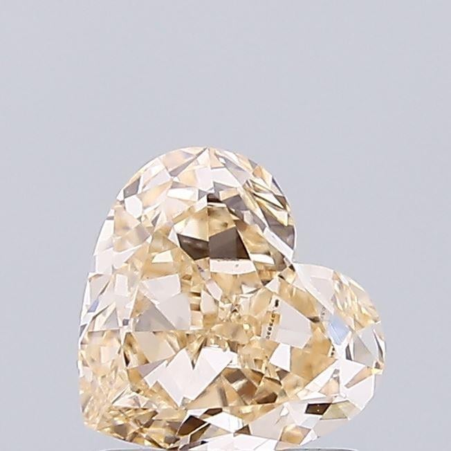 1.05 Ct. Light Orangy Brown Heart Lab Grown Diamond