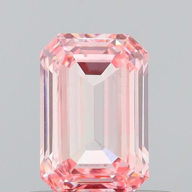 0.64 Ct. Fancy Vivid Pink Emerald Lab Grown Diamond