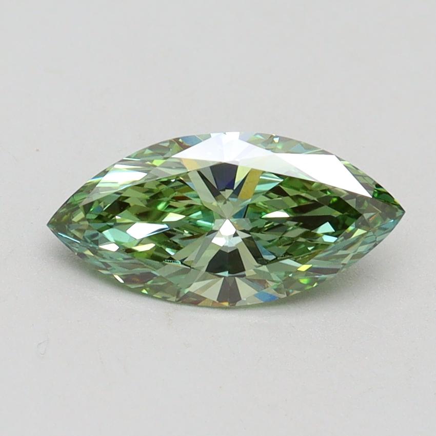 1.00 Ct. Fancy Vivid Green Marquise Lab Grown Diamond