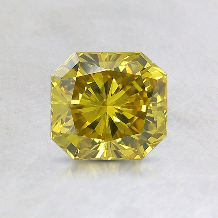 0.71 Ct. Fancy Intense Greenish Yellow Radiant Lab Created Diamond