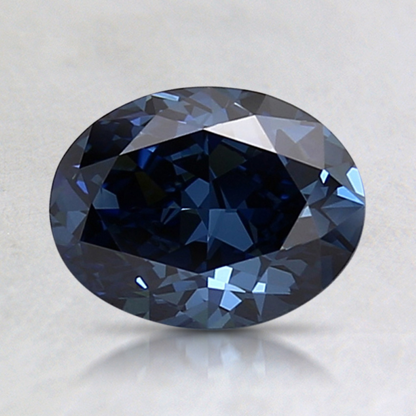 1.12 Ct. Fancy Dark Blue Oval Lab Grown Diamond