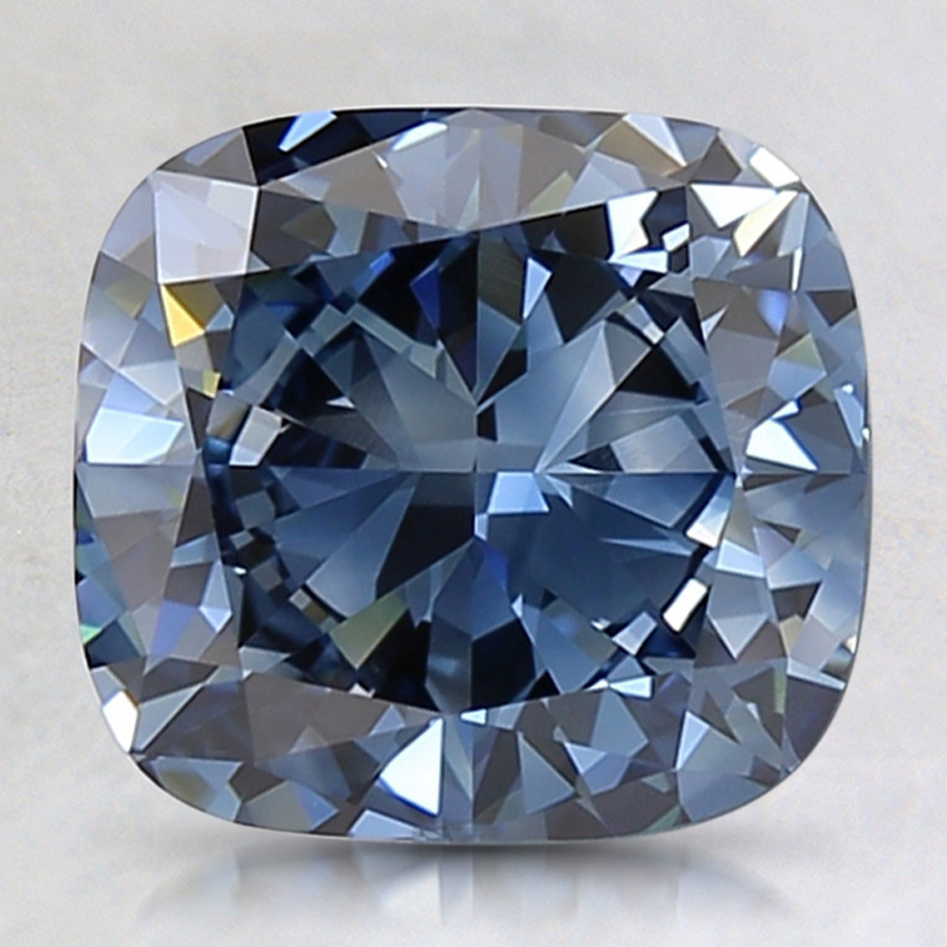 2.43 Ct. Fancy Deep Blue Cushion Lab Grown Diamond