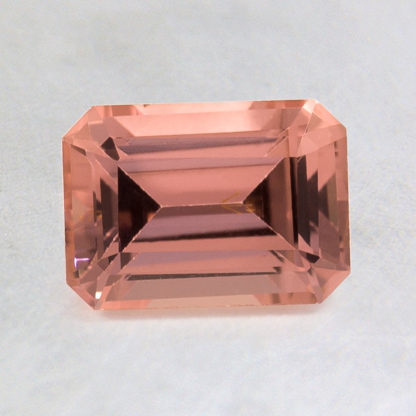 7x5mm Premium Peach Emerald Cut Sapphire