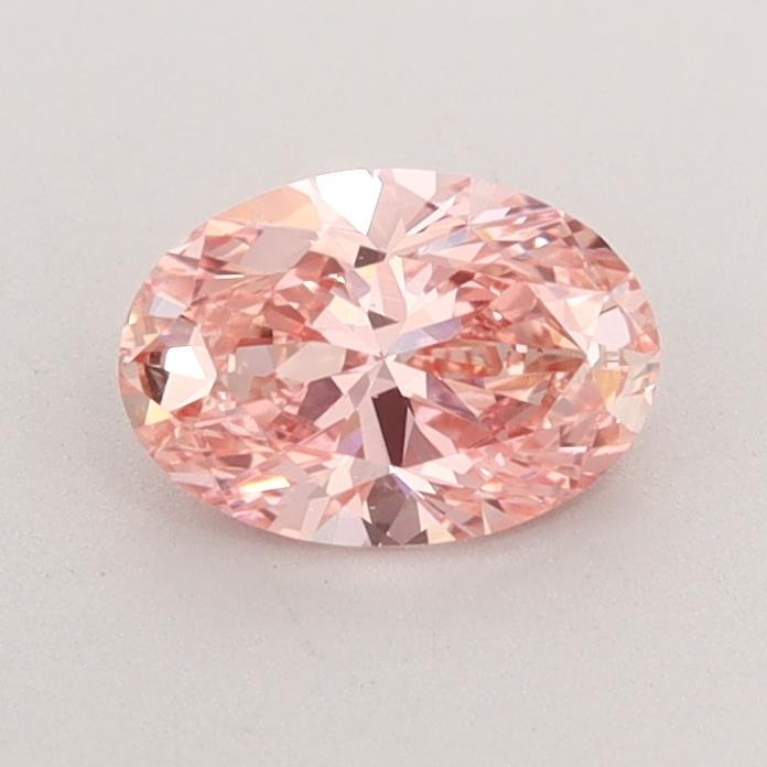 0.67 Ct. Fancy Intense Pink Oval Lab Grown Diamond