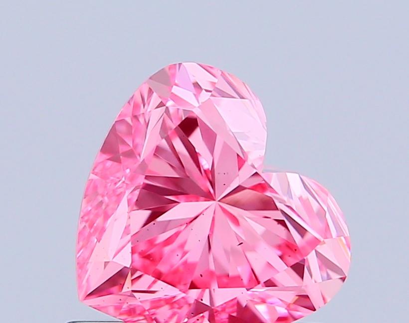 0.89 Ct. Fancy Vivid Pink Heart Lab Grown Diamond