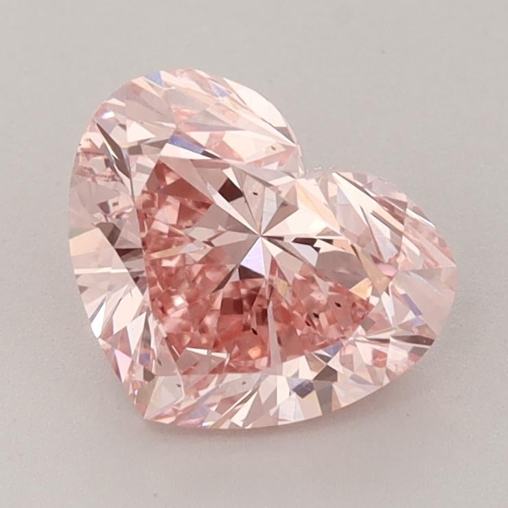 1.77 Ct. Fancy Vivid  Pink Heart Lab Grown Diamond