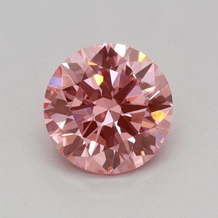0.32 Ct. Fancy Vivid Pink Round Lab Grown Diamond