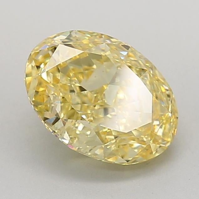 2.71 Ct. Fancy Vivid Yellow Oval Lab Grown Diamond