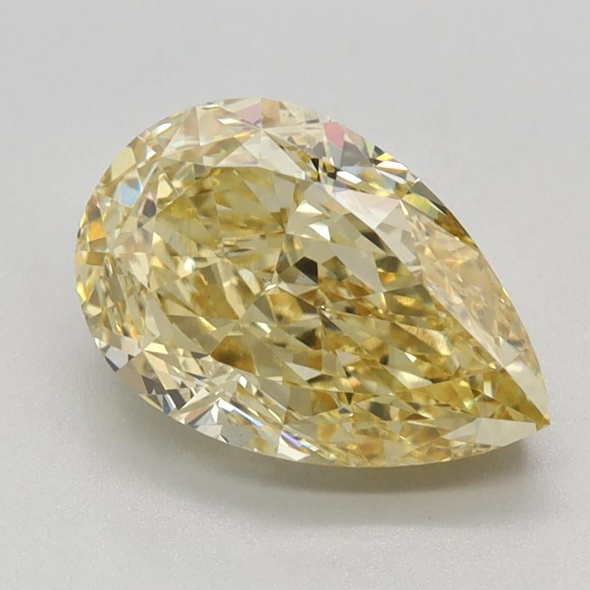 2.12 Ct. Fancy Vivid Yellow Pear Lab Grown Diamond